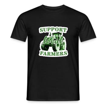 Support Local Farmers - Men's T-Shirt - black - Front - AI Model Male 178 light (178cm)