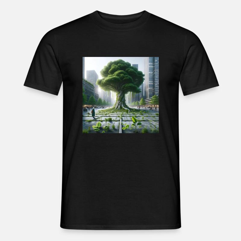 City Tree 2.0 - Männer T-Shirt - Schwarz