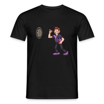 Darts Player - Men's T-Shirt - black - Front - AI Model Male 178 light (178cm)