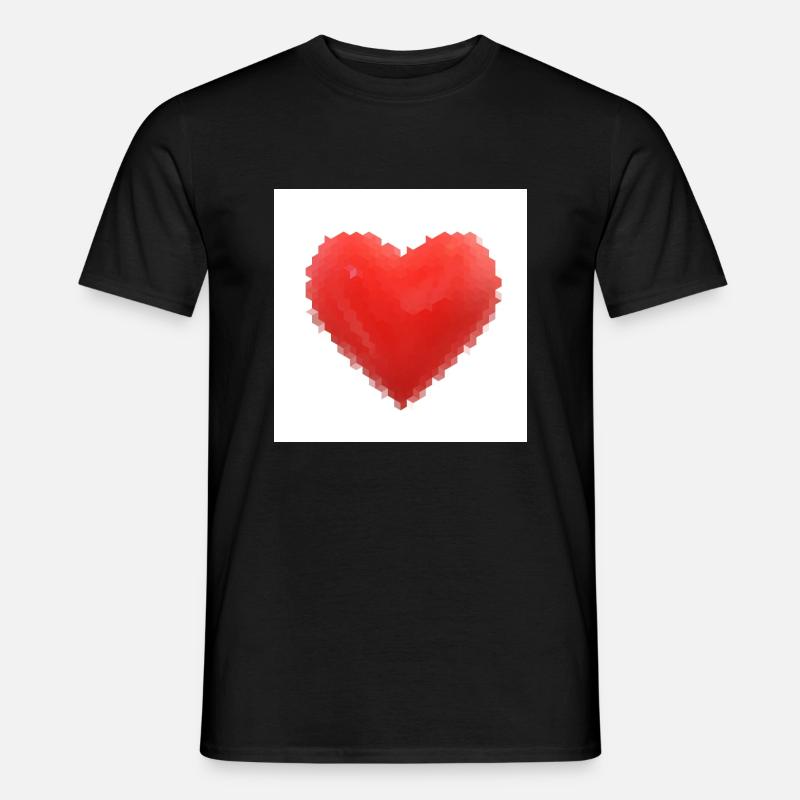 Herz - Männer T-Shirt - Schwarz