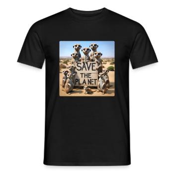 Famille Suricate - T-shirt homme - noir - Devant - AI Model Male 178 light (178cm)