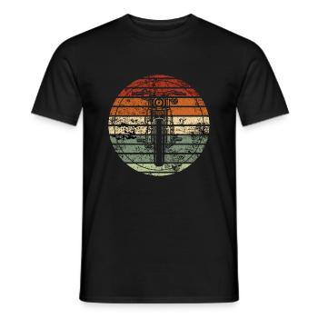 Retro Motorcycle - Vintage Gift Idea - Men's T-Shirt - black - Front - AI Model Male 178 light (178cm)