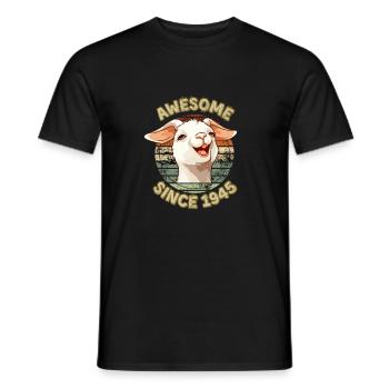 awesome Since 1945 - Humor 1945 Geburtstagsgeschenk - Männer T-Shirt - Schwarz - Vorne - AI Model Male 178 light (178cm)