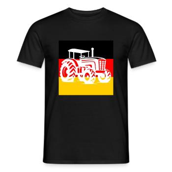 Deutschlandflagge Traktor Landwirtschaft Proteste - Männer T-Shirt - Schwarz - Vorne - AI Model Male 178 light (178cm)