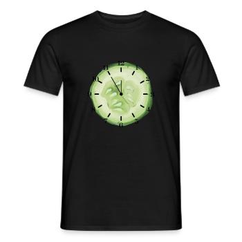 Es ist Gurkenzeit - Männer T-Shirt - Schwarz - Vorne - AI Model Male 178 light (178cm)