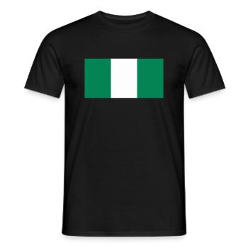 Nigeria flag / Drapeau Nigéria - Men's T-Shirt - black - Front - AI Model Male 178 light (178cm)