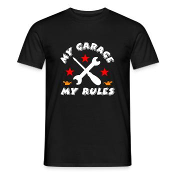 Garage - Männer T-Shirt - Schwarz - Vorne - AI Model Male 178 light (178cm)