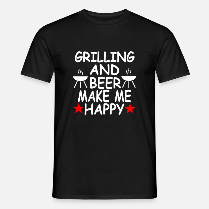 Grillen - Männer T-Shirt - Schwarz