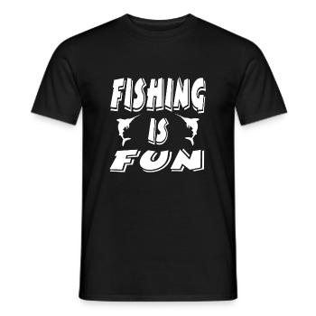 Angeln - Männer T-Shirt - Schwarz - Vorne - AI Model Male 178 light (178cm)