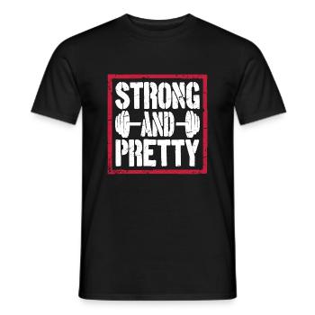 Forte Et Assez Drôle Gym Fitness Dire - T-shirt homme - noir - Devant - AI Model Male 178 light (178cm)