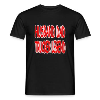 Trucker - Men's T-Shirt - black - Front - AI Model Male 178 light (178cm)