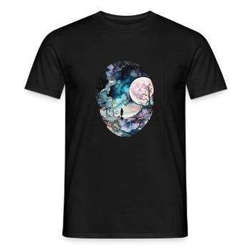 Terre perdue de rêves d’un autre monde - T-shirt homme - noir - Devant - AI Model Male 178 light (178cm)