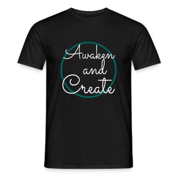Réalisation de soi cadeau d’anniversaire idée blagues - T-shirt homme - noir - Devant - AI Model Male 178 light (178cm)