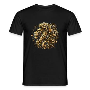 Lion Gold motifs - T-shirt homme - noir - Devant - AI Model Male 178 light (178cm)