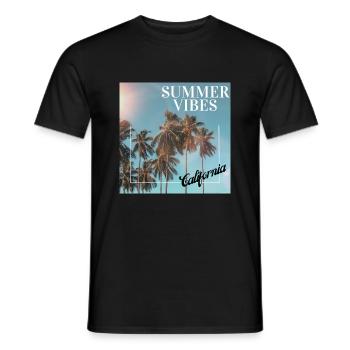 Ambiance estivale - T-shirt homme - noir - Devant - AI Model Male 178 light (178cm)
