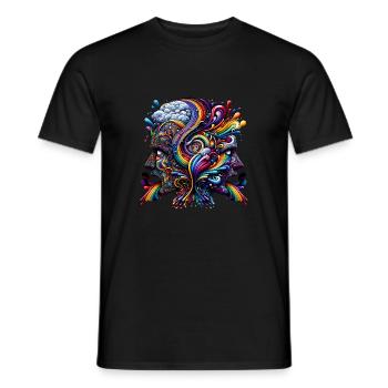 Mind Storm - Men's T-Shirt - black - Front - AI Model Male 178 light (178cm)