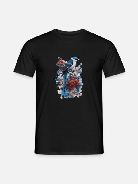 Vogel - Männer T-Shirt - Schwarz