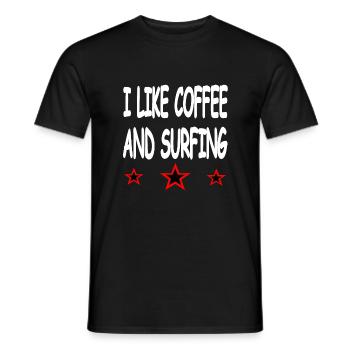 Coffee - Men's T-Shirt - black - Front - AI Model Male 178 light (178cm)