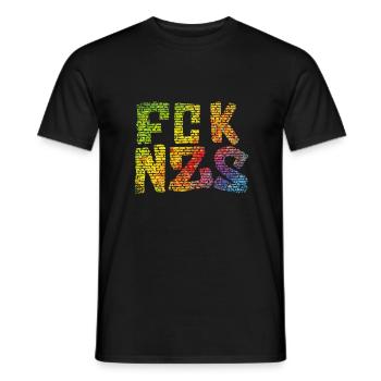 FCK NZS - Men's T-Shirt - black - Front - AI Model Male 178 light (178cm)
