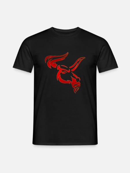 Cabeza de toro Cabeza de toro Logo Steak Beast Gym Horn - Camiseta hombre - negro