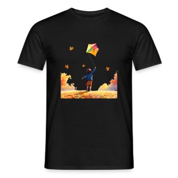 Les enfants passent du temps à apprendre et à découvrir - T-shirt homme - noir - Devant - AI Model Male 178 light (178cm)