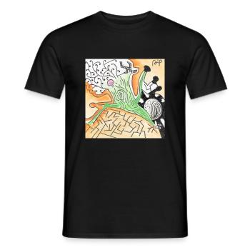 Wirrwarr 15 - Männer T-Shirt - Schwarz - Vorne - AI Model Male 178 light (178cm)