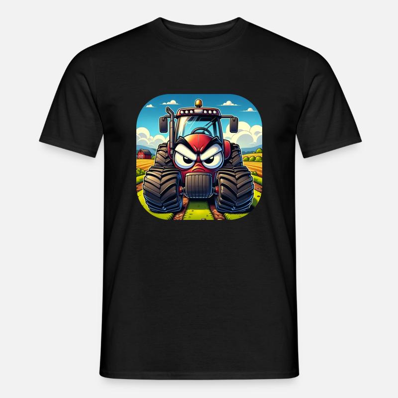 Wütender Traktor 01 - Männer T-Shirt - Schwarz