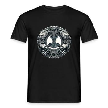 Mjölnir 4 - Männer T-Shirt - Schwarz - Vorne - AI Model Male 178 light (178cm)