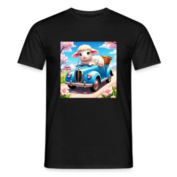 Sweet Lamb Autofahrer - Männer T-Shirt - Schwarz - Vorne - AI Model Male 178 light (178cm)