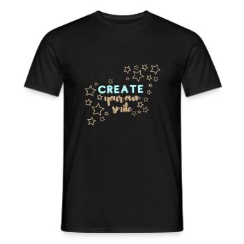 Créez votre propre sourire - T-shirt homme - noir - Devant - AI Model Male 178 light (178cm)