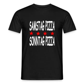 Pizza - Männer T-Shirt - Schwarz - Vorne - AI Model Male 178 light (178cm)