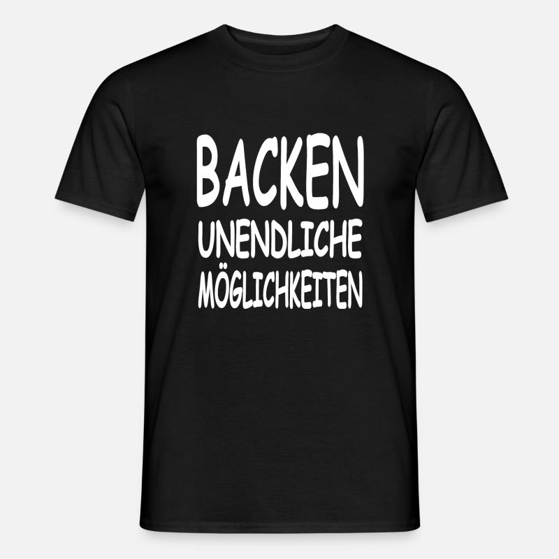 Backen - Männer T-Shirt - Schwarz