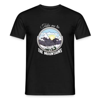 Emmenez-moi à la montagne Édition d’hiver - T-shirt homme - noir - Devant - AI Model Male 178 light (178cm)