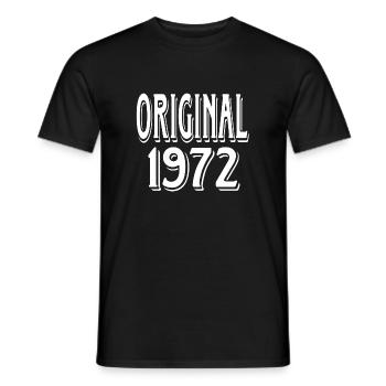 Original 1972 - Männer T-Shirt - Schwarz - Vorne - AI Model Male 178 light (178cm)