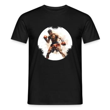 Beim Boxen gibt es klare Regeln - Männer T-Shirt - Schwarz - Vorne - AI Model Male 178 light (178cm)