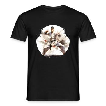 Karate, Kampfkunst mit chinesischen Einflüssen - Männer T-Shirt - Schwarz - Vorne - AI Model Male 178 light (178cm)