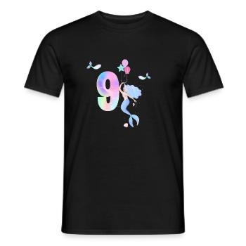 9th Anniversary Mermaid - Men's T-Shirt - black - Front - AI Model Male 178 light (178cm)