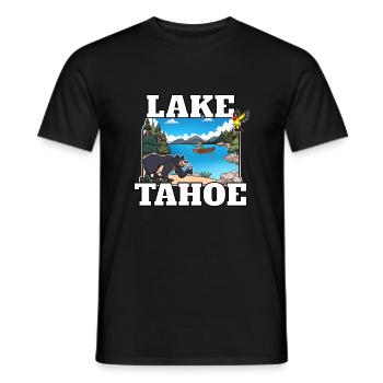 Lake Tahoe Nevada im Freien - Männer T-Shirt - Schwarz - Vorne - AI Model Male 178 light (178cm)