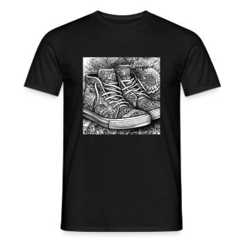 Sneaker - Men's T-Shirt - black - Front - AI Model Male 178 light (178cm)