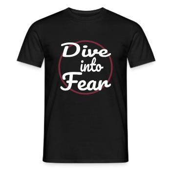 awesome embracing courage funny happy birthday - Men's T-Shirt - black - Front - AI Model Male 178 light (178cm)