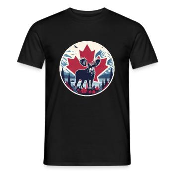 Kanada 5 - Männer T-Shirt - Schwarz - Vorne - AI Model Male 178 light (178cm)
