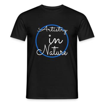 visual arts art art creation natural beauty - Men's T-Shirt - black - Front - AI Model Male 178 light (178cm)