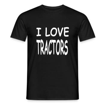 Tractor - Men's T-Shirt - black - Front - AI Model Male 178 light (178cm)