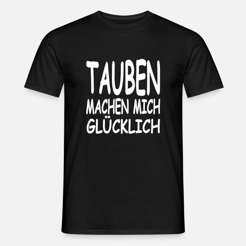 Tauben - Männer T-Shirt - Schwarz