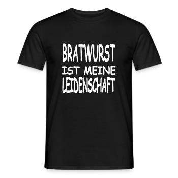 Bratwurst - Männer T-Shirt - Schwarz - Vorne - AI Model Male 178 light (178cm)