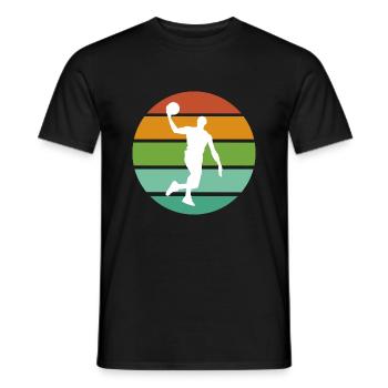 Basketball - Männer T-Shirt - Schwarz - Vorne - AI Model Male 178 light (178cm)