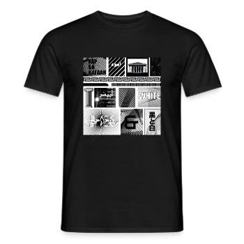 #19 NOIR ET BLANC - T-shirt homme - noir - Devant - AI Model Male 178 light (178cm)