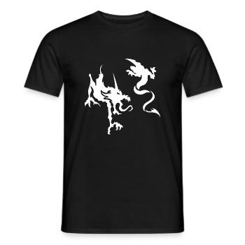 dragon19 white - Men's T-Shirt - black - Front - AI Model Male 178 light (178cm)