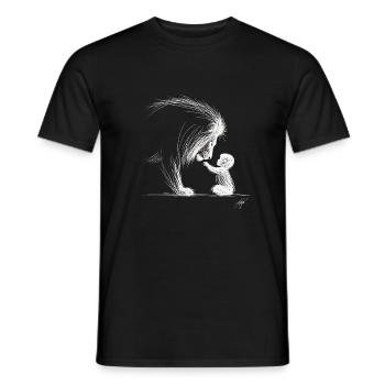 Enfant et Lion - T-shirt homme - noir - Devant - AI Model Male 178 light (178cm)