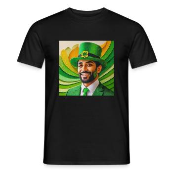 St. Patrick - Männer T-Shirt - Schwarz - Vorne - AI Model Male 178 light (178cm)